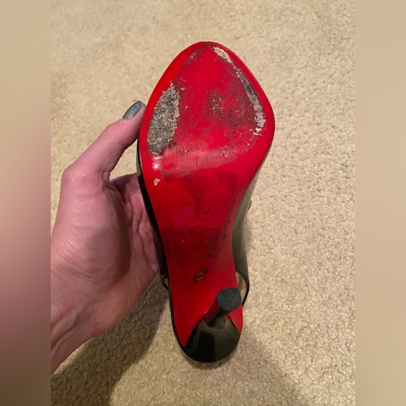 Christian Louboutin Patent Leather Slingback Pumps - Picture 10 of 11